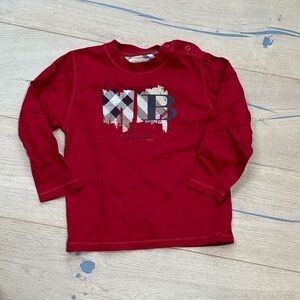 Kids Burberry red shirt